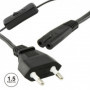 Cabo Alimentação Ac Plano / Tipo 8 Iec C7 C/ Interruptor1.5M
