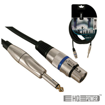 Cabo Xlr 3P Fêmea / Jack 6.35Mm Macho 10M Mn Hq Power