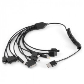 Cabo Usb-A 2.0 Macho / 10Em1 Micro Usb-B + 9 Fichas Dc