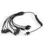 Cabo Usb-A 2.0 Macho / 10Em1 Micro Usb-B + 9 Fichas Dc