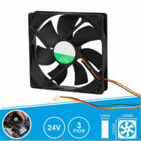 Ventoinha 24V 120X120X25Mm 3 Fios