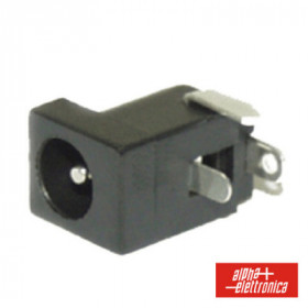 Ficha Alimentação Dc Macho P/ Ci De Soldar 2Mm