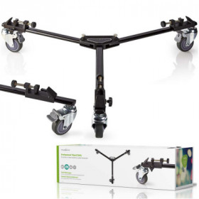 Base C/ Rodas Para Tripé 20Kg Preto Nedis