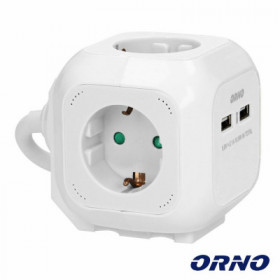 Extensão Elétrica 4X Schuko 2X Usb-A 1.4M Orno