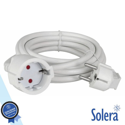 Cabo Extensão Tomada Elétrica C/ 1 Saída 3M 3X1.5Mm Branco