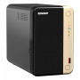 QNAP TS-264 NAS Tower Intel® Celeron® N5095 8 GB 0 TB QNAP QTS Preto, Dourado
