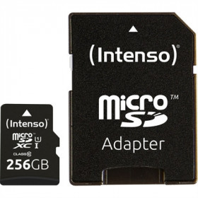 Cartão de memória micro sd intensa 256gb uhs - i cl10 + adaptador sd