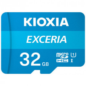 Cartão de memória micro secure digital sd kioxia 32gb exceria uhs - i c10 r100 com adaptador