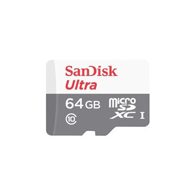 Cartão de memória micro secure digital sd hc + adaptador sandisk - 64gb - classe 10 - sdhc 100mb - s