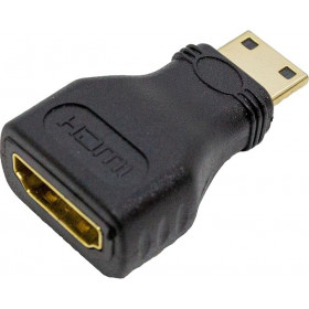 Adaptador Full HD I HDMI Hembra - Mini HDMI Macho con Contacto Chapado en Oro I Micro HDMI a Mini HDMI para teléfonos móviles,