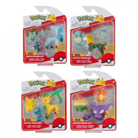 Pacote de 3 figuras pokemon battle wave 10 sortido de 4