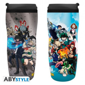 caneca de viagem abystyle my hero academia heróis e vilões