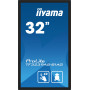 iiyama TF3239AS-B1AG ecrã de sinalização Plasma digital 80 cm (31.5") LED 500 cd m² 2.4K Ultra HD Preto Ecrã táctil Processador