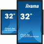 iiyama TF3239AS-B1AG ecrã de sinalização Plasma digital 80 cm (31.5") LED 500 cd m² 2.4K Ultra HD Preto Ecrã táctil Processador