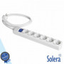 Tomada Elétrica c/ 6 Saídas Interruptor 3M Branco Solera