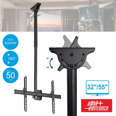 Suporte LCD/Plasma 32/55" Duplo Tecto 50Kg Alpha