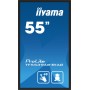 iiyama TF5539AS-B1AG ecrã de sinalização Plasma digital 138,7 cm (54.6") LED 500 cd m² 4K Ultra HD Preto Ecrã táctil