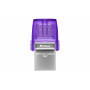 Kingston Technology DataTraveler microDuo 3C unidade de memória USB 64 GB USB Type-A   USB Type-C 3.2 Gen 1 (3.1 Gen 1) Roxo,