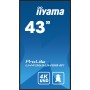 iiyama LH4365UHSB-B1 ecrã de sinalização Design de quiosque 108 cm (42.5") LED Wi-Fi 800 cd m² 4K Ultra HD Preto Processador