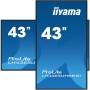 iiyama LH4365UHSB-B1 ecrã de sinalização Design de quiosque 108 cm (42.5") LED Wi-Fi 800 cd m² 4K Ultra HD Preto Processador