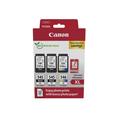 Canon 8286B015 tinteiro 3 unidade(s) Original Rendimento alto (XL) Preto, Ciano, Magenta, Amarelo