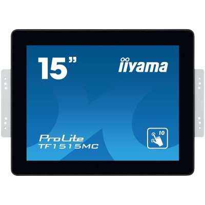 iiyama TF1515MC-B2 ecrã de sinalização 38,1 cm (15") LED 350 cd m² XGA Preto Ecrã táctil