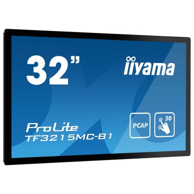 iiyama ProLite TF3215MC-B2 monitor de ecrã 81,3 cm (32") 1920 x 1080 pixels Full HD LED Ecrã táctil Quiosque Preto