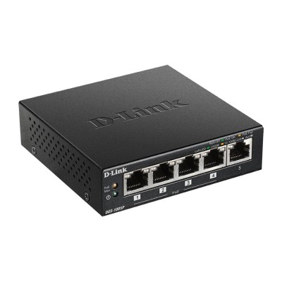 D-Link DGS-1005P E switch de rede Não-gerido Gigabit Ethernet (10 100 1000) Power over Ethernet (PoE) Preto