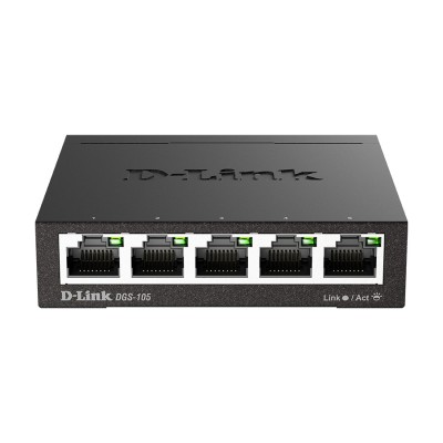 D-Link DGS-105 Não-gerido L2 Gigabit Ethernet (10 100 1000) Preto