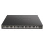 D-Link DGS-2000-52MP switch de rede Gerido L2 L3 Gigabit Ethernet (10 100 1000) Power over Ethernet (PoE) 1U Preto