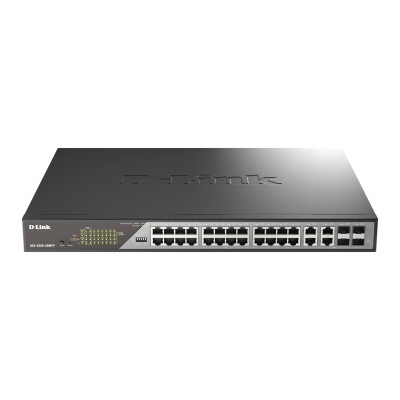 D-Link DSS-200G-28MP E switch de rede Gerido L2 Gigabit Ethernet (10 100 1000) Power over Ethernet (PoE) 1U Cinzento