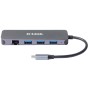 D-Link DUB-2334 base & duplicador de portas Com fios USB Type-C Cinzento