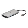 D-Link DUB-M810 base & duplicador de portas Com fios USB 3.2 Gen 1 (3.1 Gen 1) Type-C Prateado