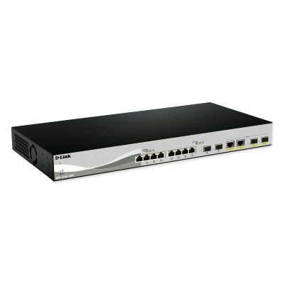 D-Link DXS-1210-12SC E switch de rede Gerido L2 10G Ethernet (100 1000 10000) 1U Preto, Prateado