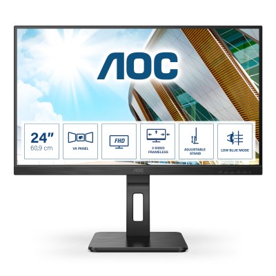 AOC P2 24P2QM LED display 60,5 cm (23.8") 1920 x 1080 pixels Full HD Preto