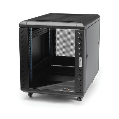 StarTech.com RK1236BKF armário rack 12U Rack independente para servidor Preto