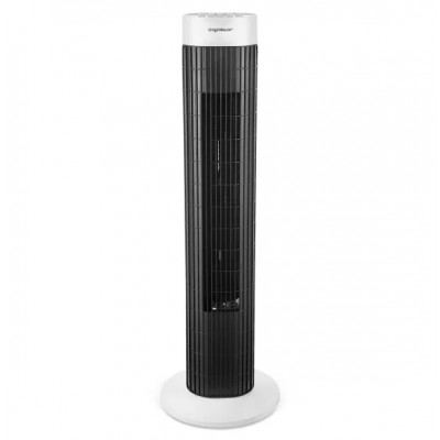 Ventilador de torre, 30 polegadas, 3 velocidades, preto e branco