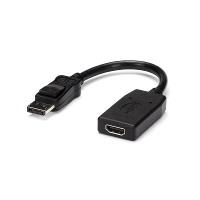StarTech.com DP2HDMI adaptador de cabo de vídeo 0,24 m HDMI Type A (Standard) DisplayPort Preto