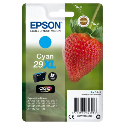 Epson Strawberry C13T29924012 tinteiro 1 unidade(s) Original Rendimento alto (XL) Ciano