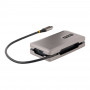 StarTech.com DKT31CH2CPD3 base & duplicador de portas Com fios USB 3.2 Gen 2 (3.1 Gen 2) Type-C Cinzento