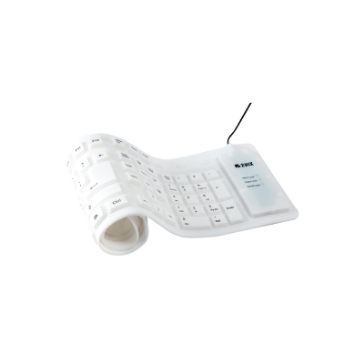 Teclado 2HIX Silicon Lavável e Flexivel USB Branco