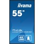 iiyama LH5575UHS-B1AG ecrã de sinalização Plasma digital 138,7 cm (54.6") LCD Wi-Fi 500 cd m² 4K Ultra HD Preto Processador