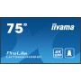 iiyama LH7575UHS-B1AG ecrã de sinalização Plasma digital 190,5 cm (75") LCD Wi-Fi 500 cd m² 4K Ultra HD Preto Processador