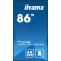 iiyama LH8675UHS-B1AG ecrã de sinalização Plasma digital 2,17 m (85.6") LCD Wi-Fi 500 cd m² 4K Ultra HD Preto Processador