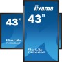 iiyama T4362AS-B1 ecrã de sinalização Plasma interativo 108 cm (42.5") IPS 500 cd m² 4K Ultra HD Preto Ecrã táctil Processador