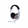 Auscultadores Gembird Stereo MHS-03 3.5MM Branco/Preto c/ Anel Vermelho