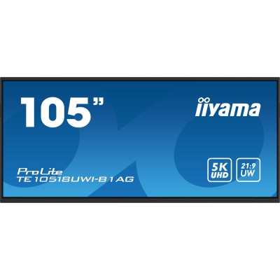 iiyama TE10518UWI-B1AG ecrã de sinalização Quadro digital 2,67 m (105") LED Wi-Fi 450 cd m² 5K Ultra HD Preto Ecrã táctil