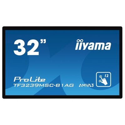 iiyama ProLite TF3239MSC-B1AG monitor de ecrã 80 cm (31.5") 1920 x 1080 pixels Full HD LED Ecrã táctil Multi-utilizador Preto