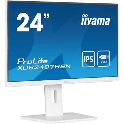 iiyama ProLite XUB2497HSN-W1 monitor de ecrã 60,5 cm (23.8") 1920 x 1080 pixels Full HD LED Branco