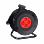 Enrolador de cabo de 4 vias com ficha Schuko 3G1,5m? 50m preto